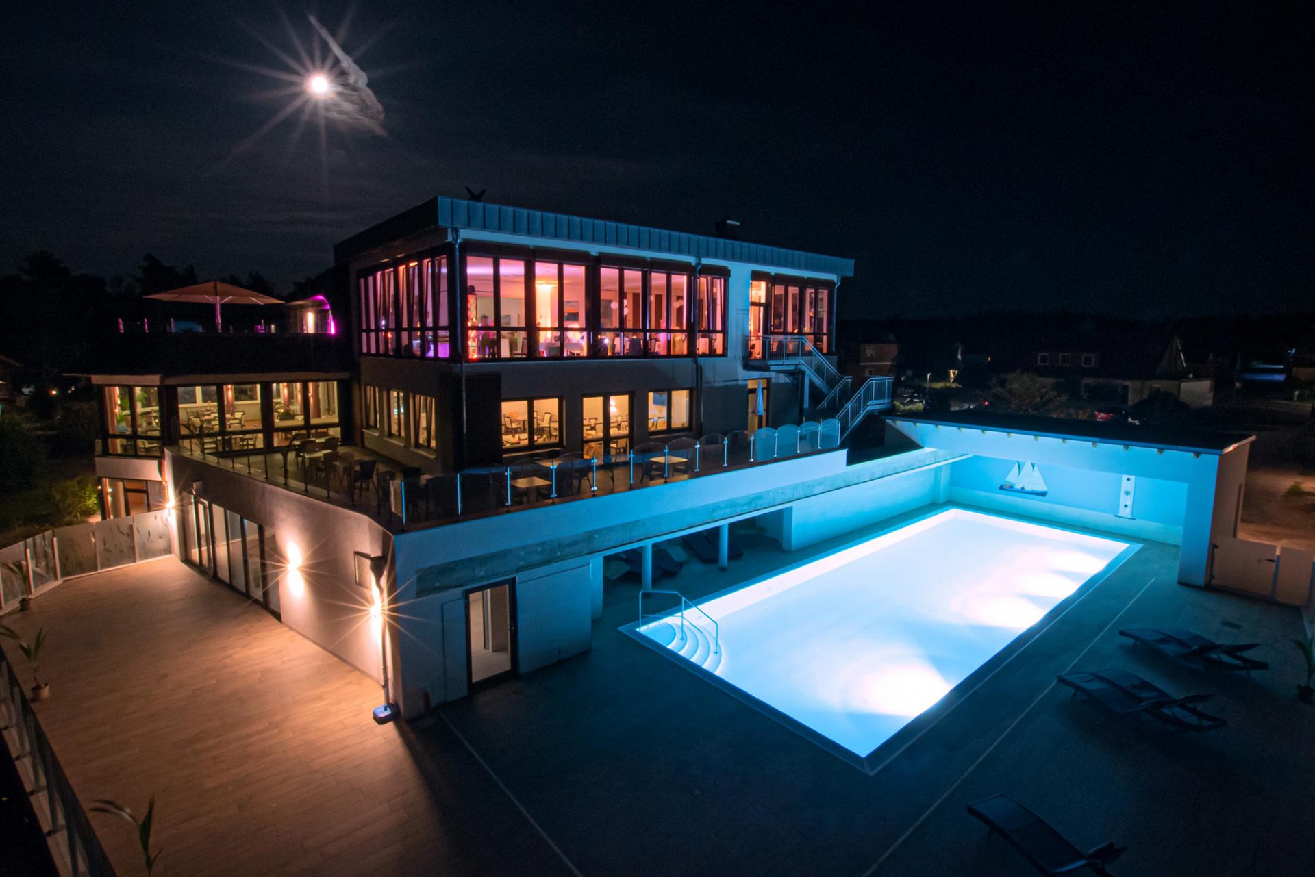 Haffhus Pool Nacht